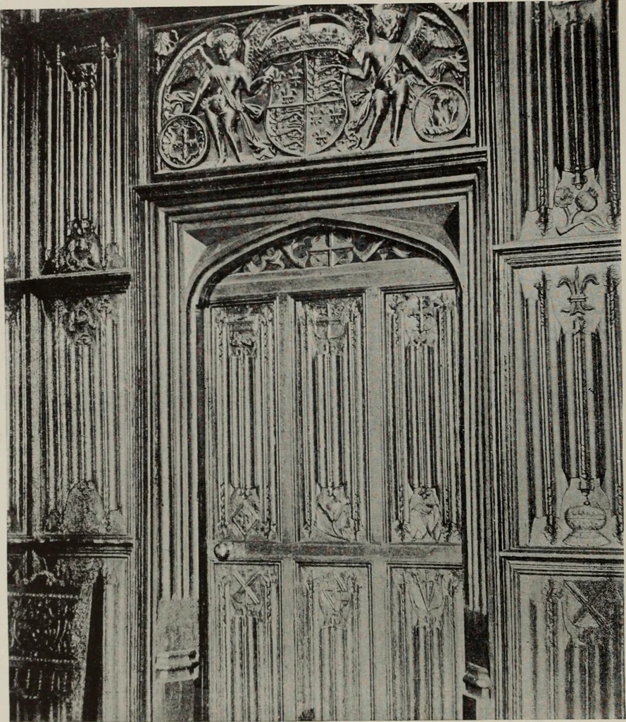 An illustration from Early renaissance architecture in England; a historical and descriptive account of the Tudor, Elizabethan, and Jacobean periods, 1500-1625, for the use of students and others, 1914, leaf 52