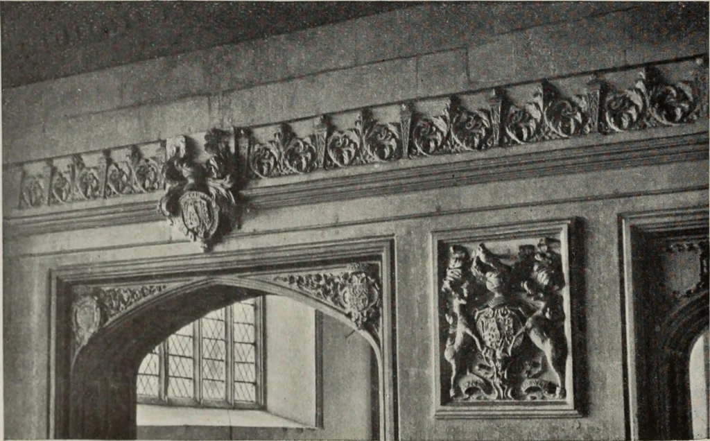An illustration from Early renaissance architecture in England; a historical and descriptive account of the Tudor, Elizabethan, and Jacobean periods, 1500-1625, for the use of students and others, 1914, leaf 54