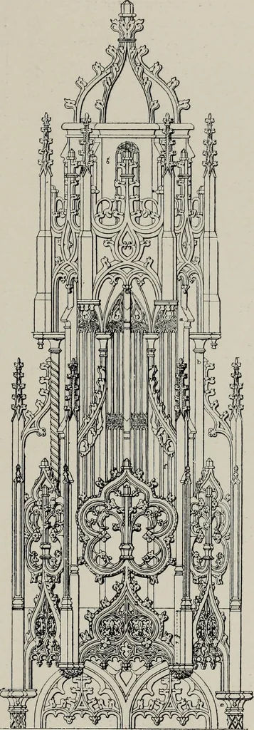 An illustration from Early renaissance architecture in England; a historical and descriptive account of the Tudor, Elizabethan, and Jacobean periods, 1500-1625, for the use of students and others, 1914, leaf 55