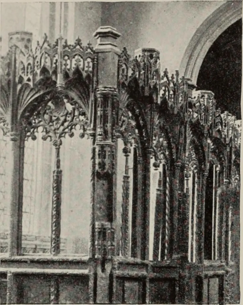 An illustration from Early renaissance architecture in England; a historical and descriptive account of the Tudor, Elizabethan, and Jacobean periods, 1500-1625, for the use of students and others, 1914, leaf 56