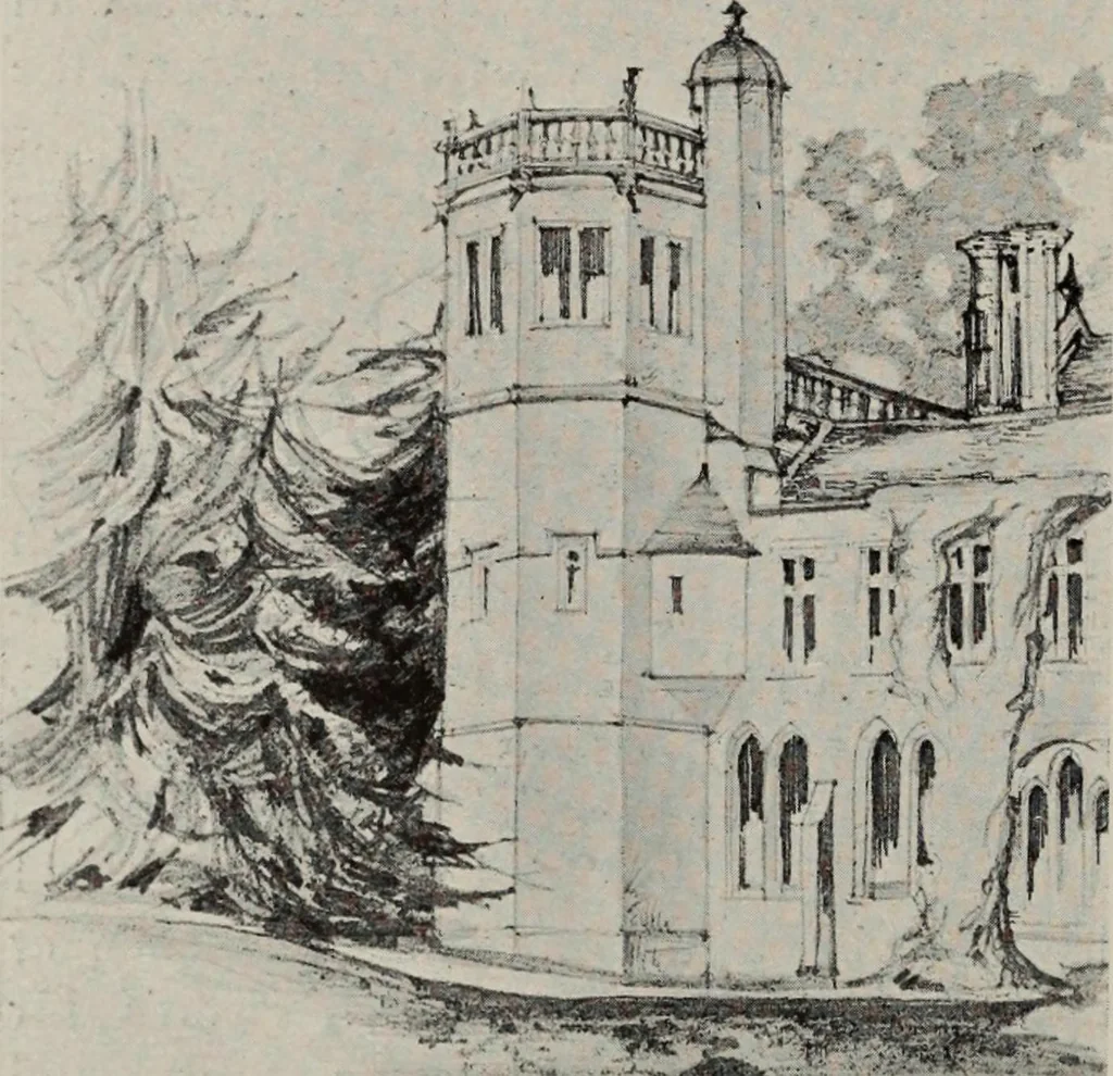 An illustration from Early renaissance architecture in England; a historical and descriptive account of the Tudor, Elizabethan, and Jacobean periods, 1500-1625, for the use of students and others, 1914, leaf 66