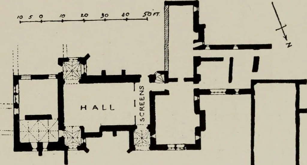An illustration from Early renaissance architecture in England; a historical and descriptive account of the Tudor, Elizabethan, and Jacobean periods, 1500-1625, for the use of students and others, 1914, leaf 75