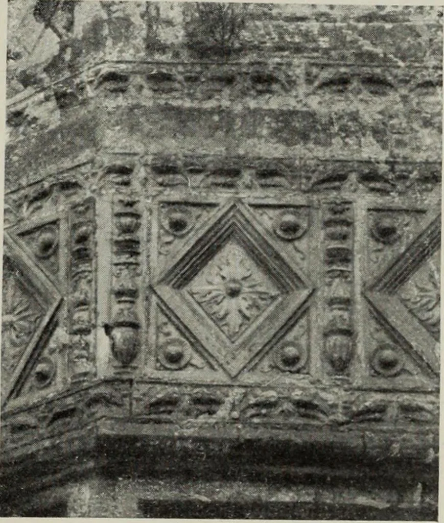An illustration from Early renaissance architecture in England; a historical and descriptive account of the Tudor, Elizabethan, and Jacobean periods, 1500-1625, for the use of students and others, 1914, leaf 85