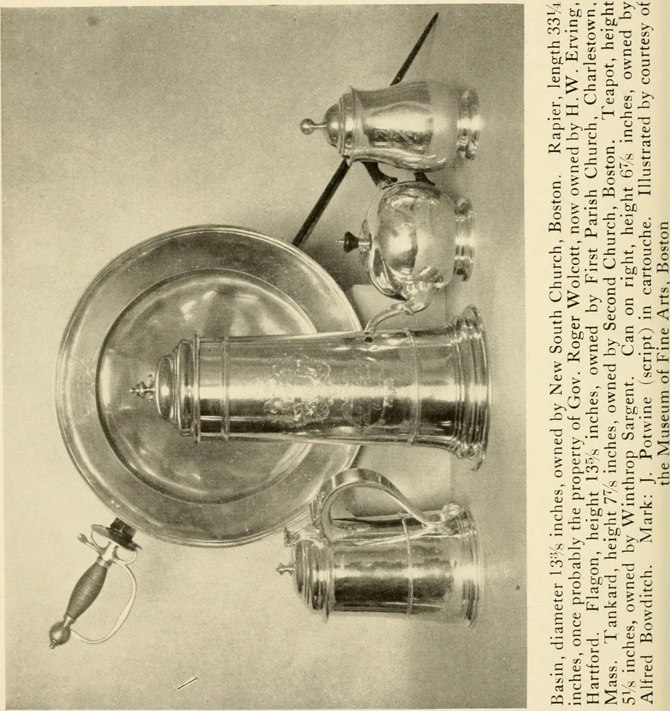 An illustration from Early silver of Connecticut and its makers, 1913, leaf 71