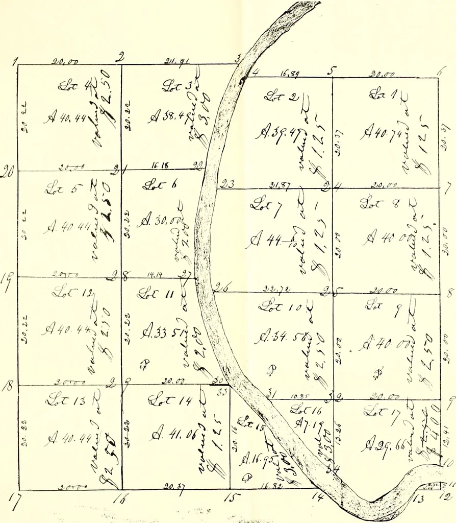 An illustration from The early surveyors and surveying in Illinois, 1891, leaf 16