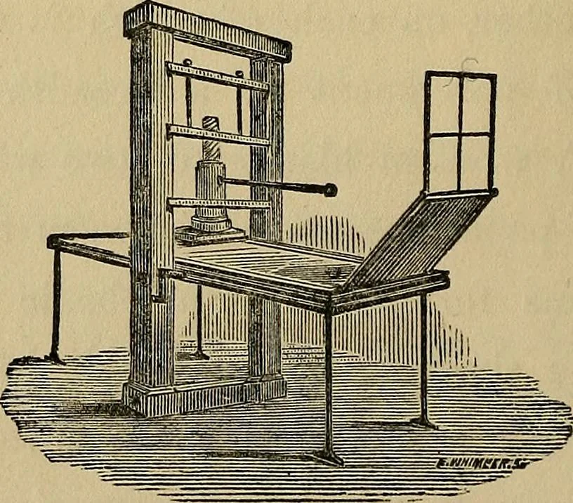 An illustration from Early typography, 1872, leaf 126
