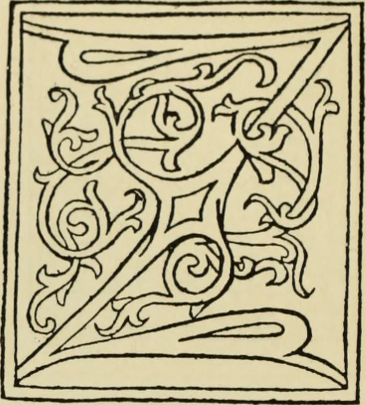 An illustration from Early woodcut initials : containing over thirteen hundred reproductions of ornamental letters of the fifteenth and sixteenth centuries, 1908, leaf 135