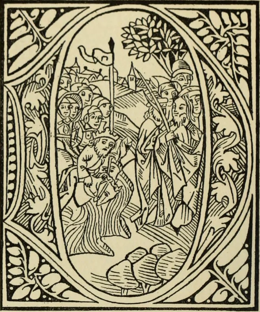 An illustration from Early woodcut initials : containing over thirteen hundred reproductions of ornamental letters of the fifteenth and sixteenth centuries, 1908, leaf 137
