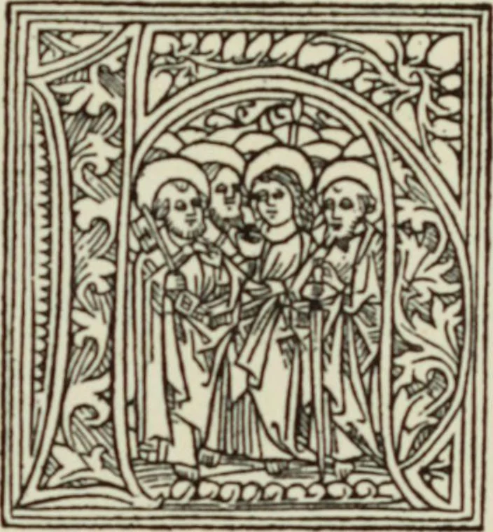 An illustration from Early woodcut initials : containing over thirteen hundred reproductions of ornamental letters of the fifteenth and sixteenth centuries, 1908, leaf 140