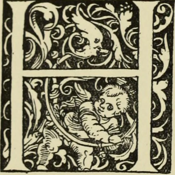 An illustration from Early woodcut initials : containing over thirteen hundred reproductions of ornamental letters of the fifteenth and sixteenth centuries, 1908, leaf 143