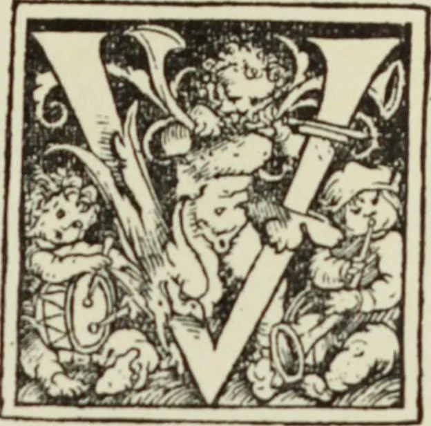 An illustration from Early woodcut initials : containing over thirteen hundred reproductions of ornamental letters of the fifteenth and sixteenth centuries, 1908, leaf 144