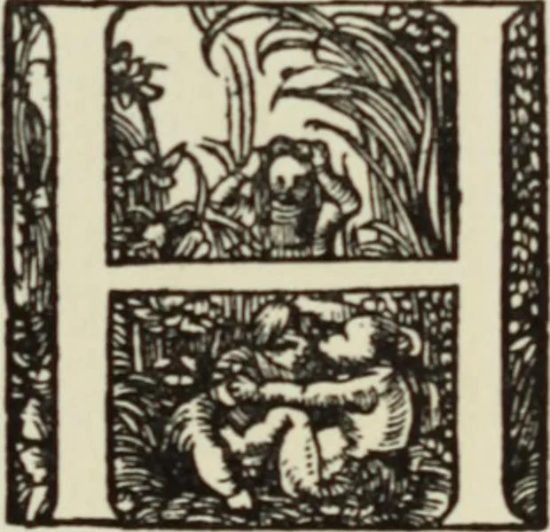 An illustration from Early woodcut initials : containing over thirteen hundred reproductions of ornamental letters of the fifteenth and sixteenth centuries, 1908, leaf 144