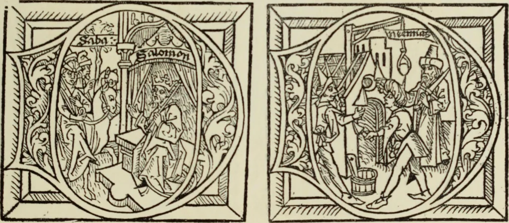 An illustration from Early woodcut initials : containing over thirteen hundred reproductions of ornamental letters of the fifteenth and sixteenth centuries, 1908, leaf 148