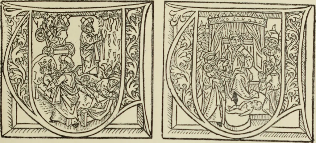 An illustration from Early woodcut initials : containing over thirteen hundred reproductions of ornamental letters of the fifteenth and sixteenth centuries, 1908, leaf 150