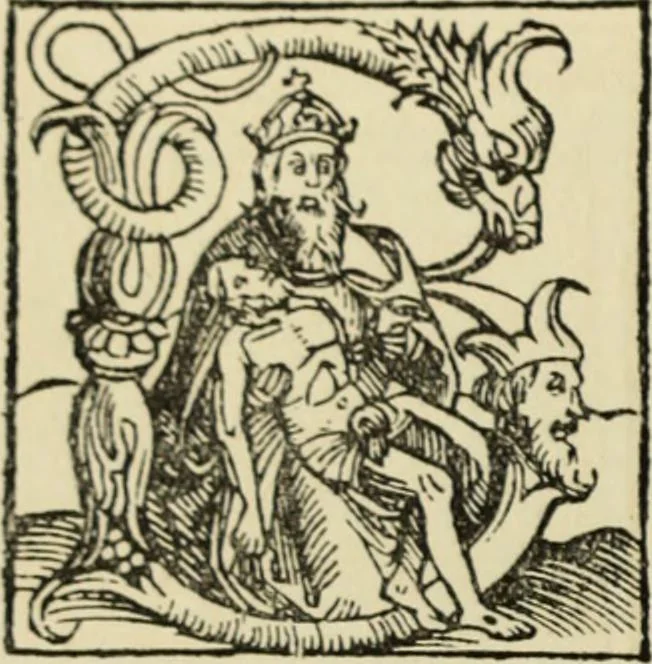 An illustration from Early woodcut initials : containing over thirteen hundred reproductions of ornamental letters of the fifteenth and sixteenth centuries, 1908, leaf 151