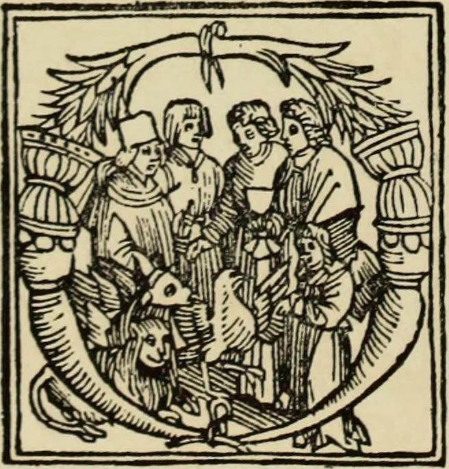 An illustration from Early woodcut initials : containing over thirteen hundred reproductions of ornamental letters of the fifteenth and sixteenth centuries, 1908, leaf 151