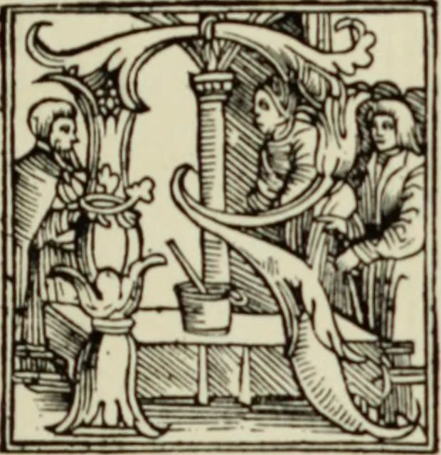 An illustration from Early woodcut initials : containing over thirteen hundred reproductions of ornamental letters of the fifteenth and sixteenth centuries, 1908, leaf 152