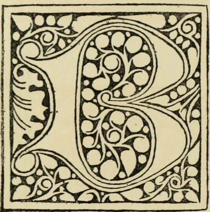 An illustration from Early woodcut initials : containing over thirteen hundred reproductions of ornamental letters of the fifteenth and sixteenth centuries, 1908, leaf 153