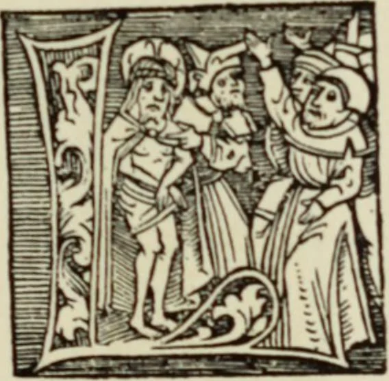 An illustration from Early woodcut initials : containing over thirteen hundred reproductions of ornamental letters of the fifteenth and sixteenth centuries, 1908, leaf 154
