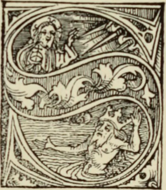 An illustration from Early woodcut initials : containing over thirteen hundred reproductions of ornamental letters of the fifteenth and sixteenth centuries, 1908, leaf 154