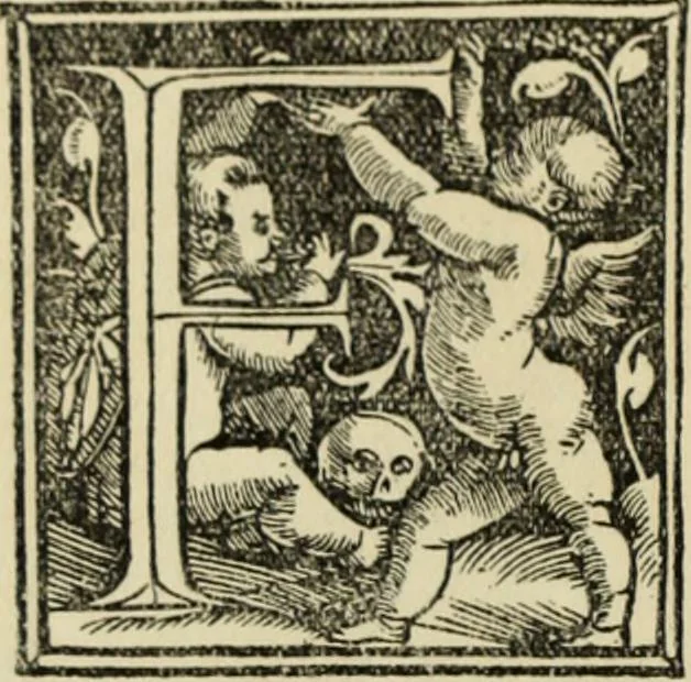 An illustration from Early woodcut initials : containing over thirteen hundred reproductions of ornamental letters of the fifteenth and sixteenth centuries, 1908, leaf 155