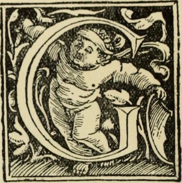 An illustration from Early woodcut initials : containing over thirteen hundred reproductions of ornamental letters of the fifteenth and sixteenth centuries, 1908, leaf 155