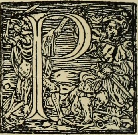 An illustration from Early woodcut initials : containing over thirteen hundred reproductions of ornamental letters of the fifteenth and sixteenth centuries, 1908, leaf 157