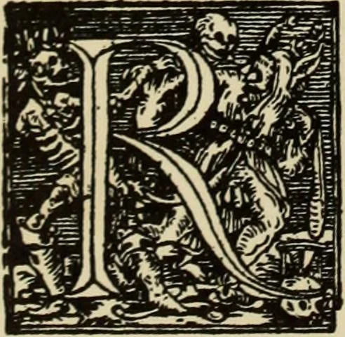 An illustration from Early woodcut initials : containing over thirteen hundred reproductions of ornamental letters of the fifteenth and sixteenth centuries, 1908, leaf 157
