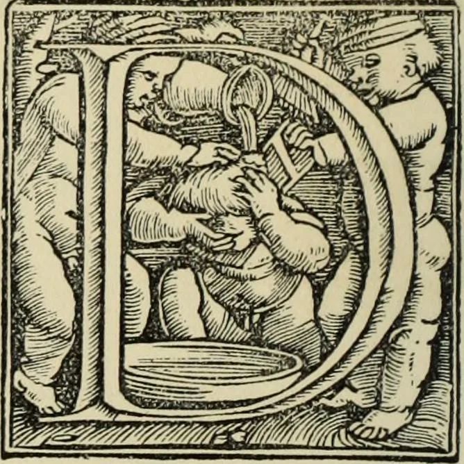 An illustration from Early woodcut initials : containing over thirteen hundred reproductions of ornamental letters of the fifteenth and sixteenth centuries, 1908, leaf 159