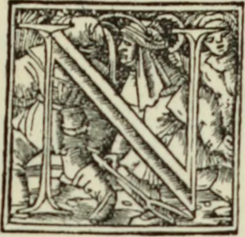 An illustration from Early woodcut initials : containing over thirteen hundred reproductions of ornamental letters of the fifteenth and sixteenth centuries, 1908, leaf 160
