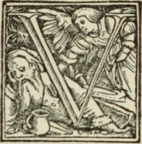 An illustration from Early woodcut initials : containing over thirteen hundred reproductions of ornamental letters of the fifteenth and sixteenth centuries, 1908, leaf 160
