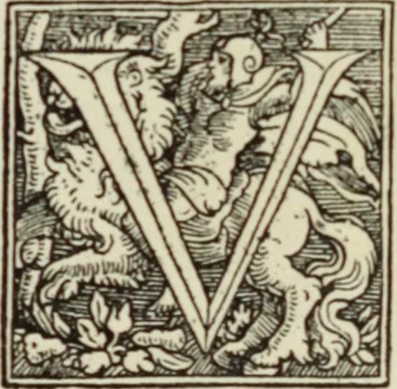 An illustration from Early woodcut initials : containing over thirteen hundred reproductions of ornamental letters of the fifteenth and sixteenth centuries, 1908, leaf 162