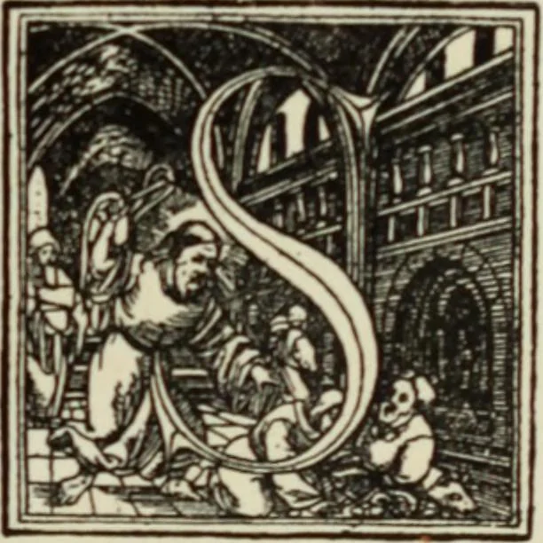 An illustration from Early woodcut initials : containing over thirteen hundred reproductions of ornamental letters of the fifteenth and sixteenth centuries, 1908, leaf 164