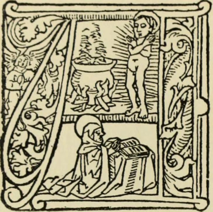 An illustration from Early woodcut initials : containing over thirteen hundred reproductions of ornamental letters of the fifteenth and sixteenth centuries, 1908, leaf 167