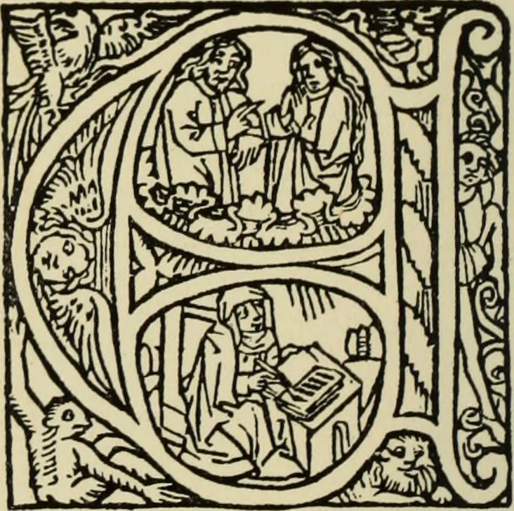 An illustration from Early woodcut initials : containing over thirteen hundred reproductions of ornamental letters of the fifteenth and sixteenth centuries, 1908, leaf 167