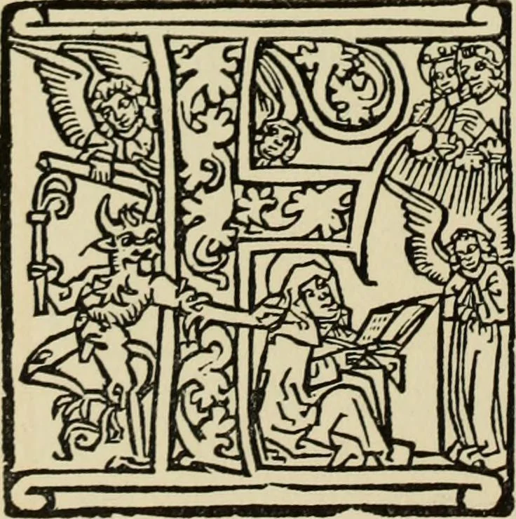 An illustration from Early woodcut initials : containing over thirteen hundred reproductions of ornamental letters of the fifteenth and sixteenth centuries, 1908, leaf 167