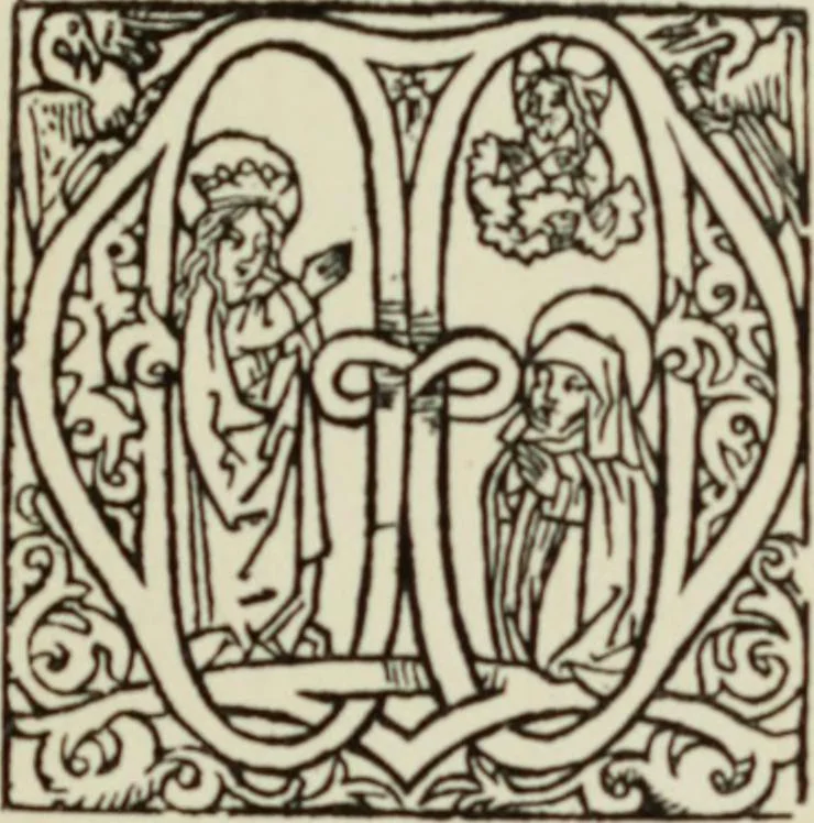 An illustration from Early woodcut initials : containing over thirteen hundred reproductions of ornamental letters of the fifteenth and sixteenth centuries, 1908, leaf 168
