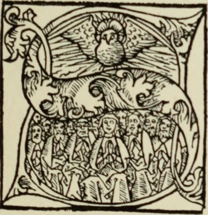 An illustration from Early woodcut initials : containing over thirteen hundred reproductions of ornamental letters of the fifteenth and sixteenth centuries, 1908, leaf 168