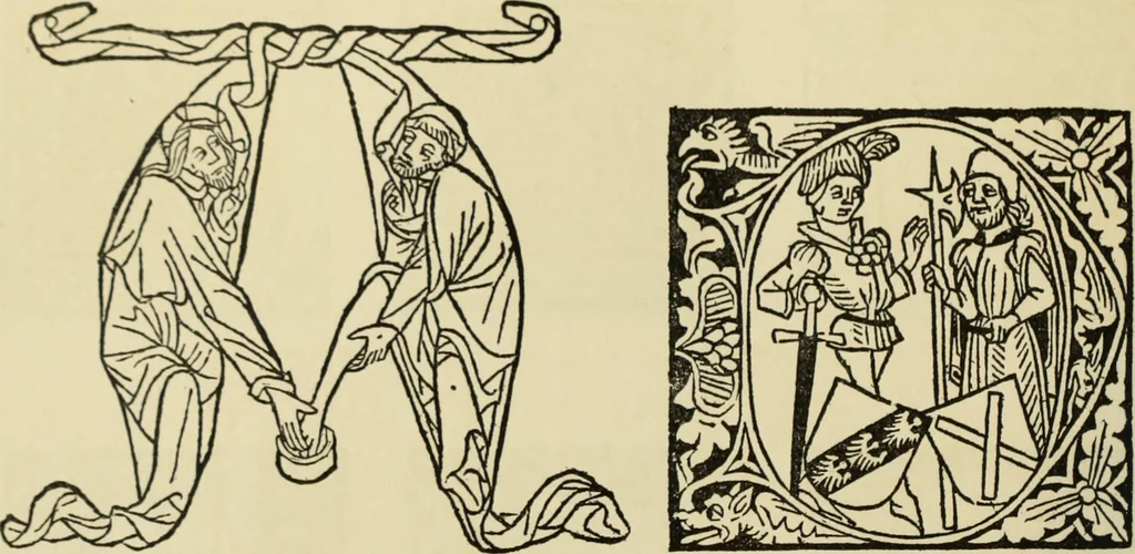 An illustration from Early woodcut initials : containing over thirteen hundred reproductions of ornamental letters of the fifteenth and sixteenth centuries, 1908, leaf 173