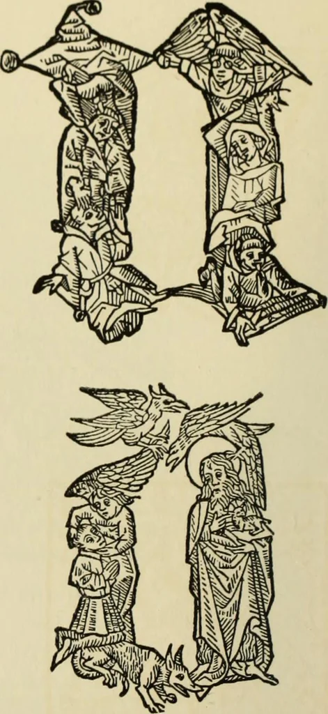 An illustration from Early woodcut initials : containing over thirteen hundred reproductions of ornamental letters of the fifteenth and sixteenth centuries, 1908, leaf 175