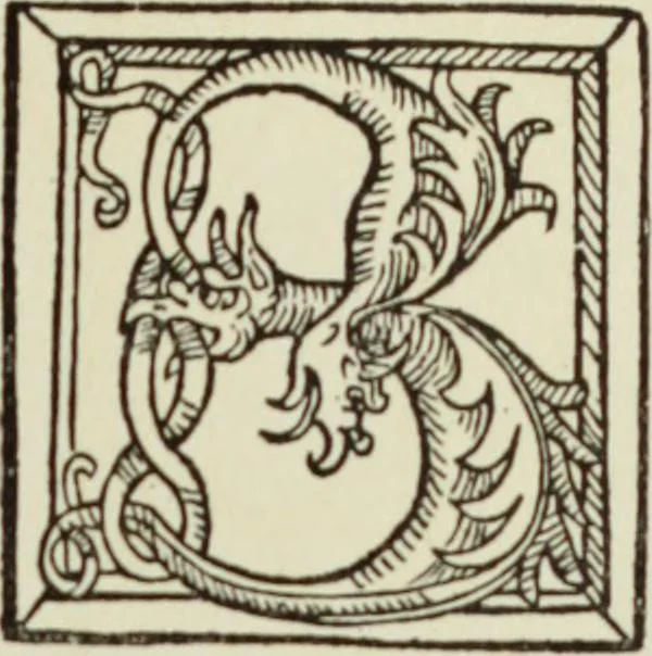 An illustration from Early woodcut initials : containing over thirteen hundred reproductions of ornamental letters of the fifteenth and sixteenth centuries, 1908, leaf 176