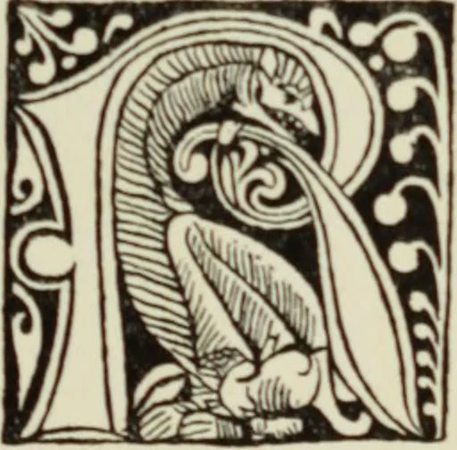 An illustration from Early woodcut initials : containing over thirteen hundred reproductions of ornamental letters of the fifteenth and sixteenth centuries, 1908, leaf 176