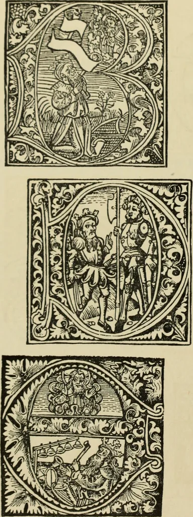 An illustration from Early woodcut initials : containing over thirteen hundred reproductions of ornamental letters of the fifteenth and sixteenth centuries, 1908, leaf 177
