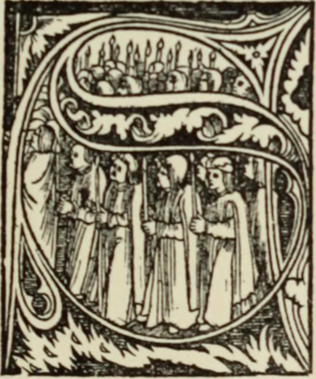 An illustration from Early woodcut initials : containing over thirteen hundred reproductions of ornamental letters of the fifteenth and sixteenth centuries, 1908, leaf 178