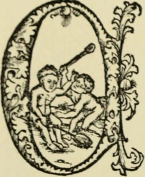 An illustration from Early woodcut initials : containing over thirteen hundred reproductions of ornamental letters of the fifteenth and sixteenth centuries, 1908, leaf 179