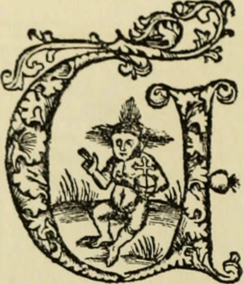 An illustration from Early woodcut initials : containing over thirteen hundred reproductions of ornamental letters of the fifteenth and sixteenth centuries, 1908, leaf 179