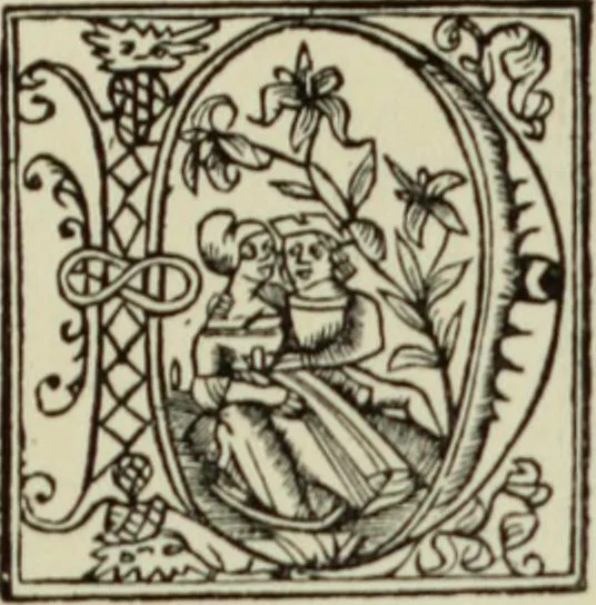 An illustration from Early woodcut initials : containing over thirteen hundred reproductions of ornamental letters of the fifteenth and sixteenth centuries, 1908, leaf 180