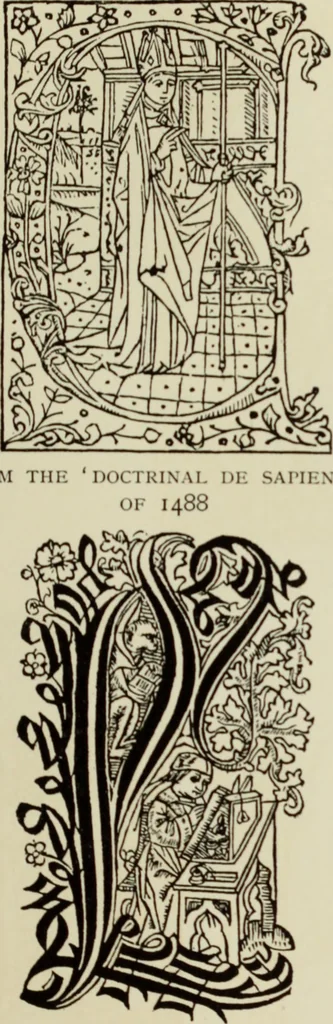 An illustration from Early woodcut initials : containing over thirteen hundred reproductions of ornamental letters of the fifteenth and sixteenth centuries, 1908, leaf 182