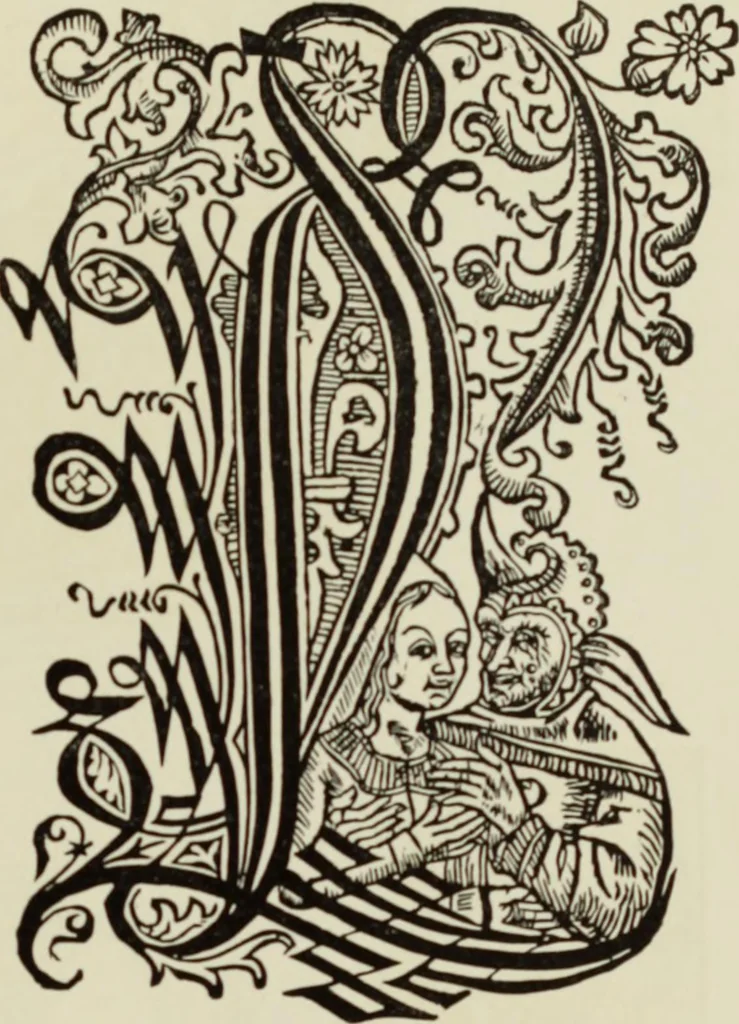 An illustration from Early woodcut initials : containing over thirteen hundred reproductions of ornamental letters of the fifteenth and sixteenth centuries, 1908, leaf 182