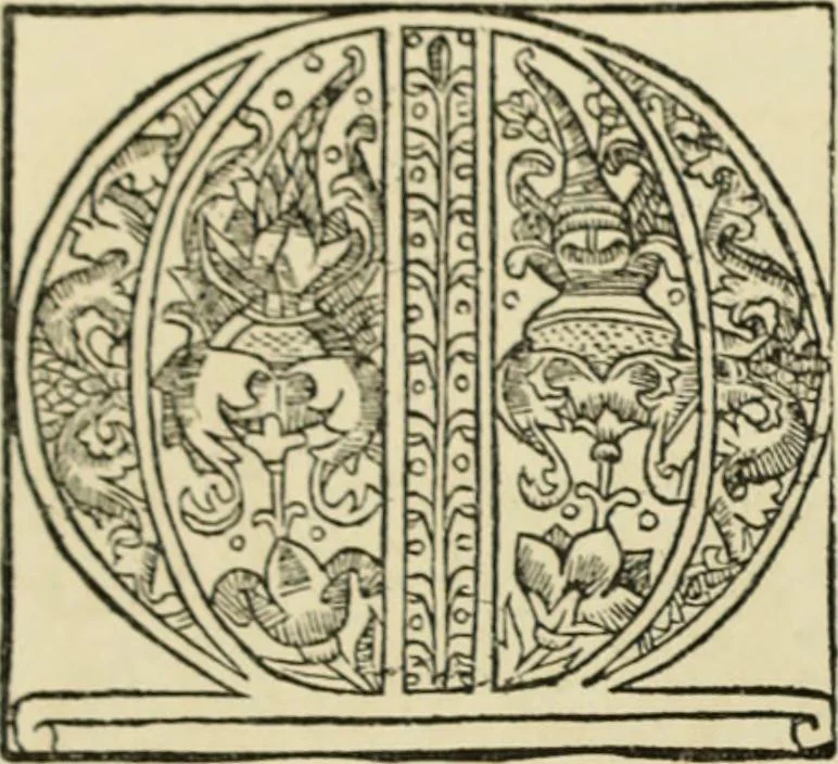 An illustration from Early woodcut initials : containing over thirteen hundred reproductions of ornamental letters of the fifteenth and sixteenth centuries, 1908, leaf 183